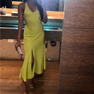 Zara Vibrant Yellow Midi Dress